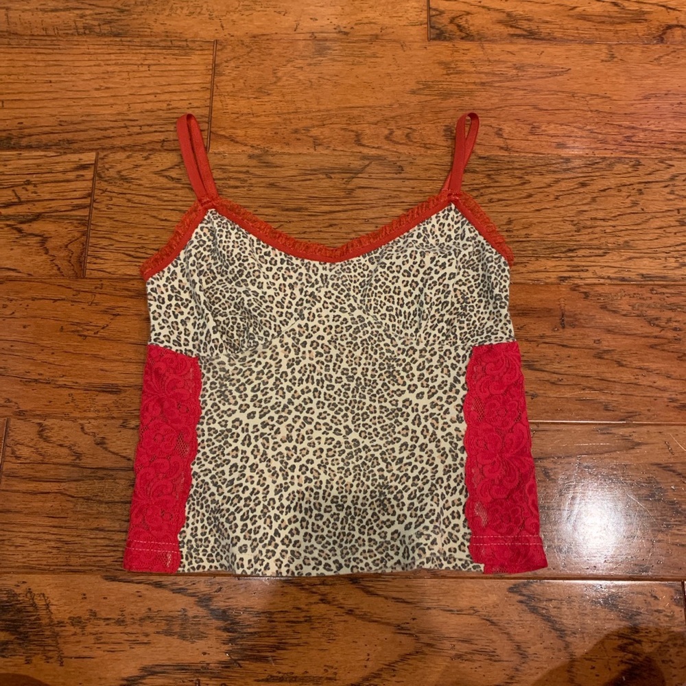 Vintage cheetah print crop top